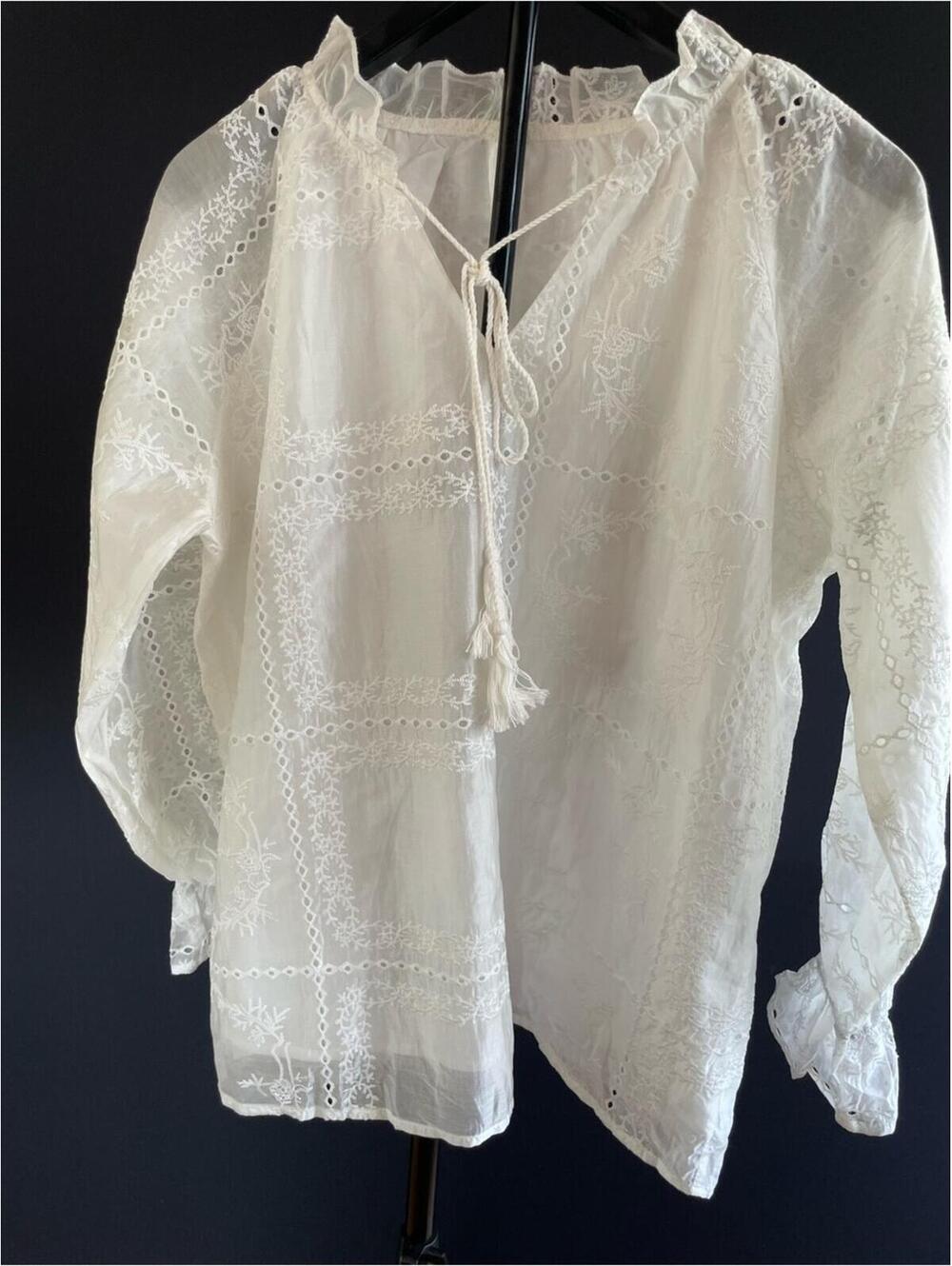 Commense White Eyelet Embroidered Blouse & Shorts Set Size XS New With Tags